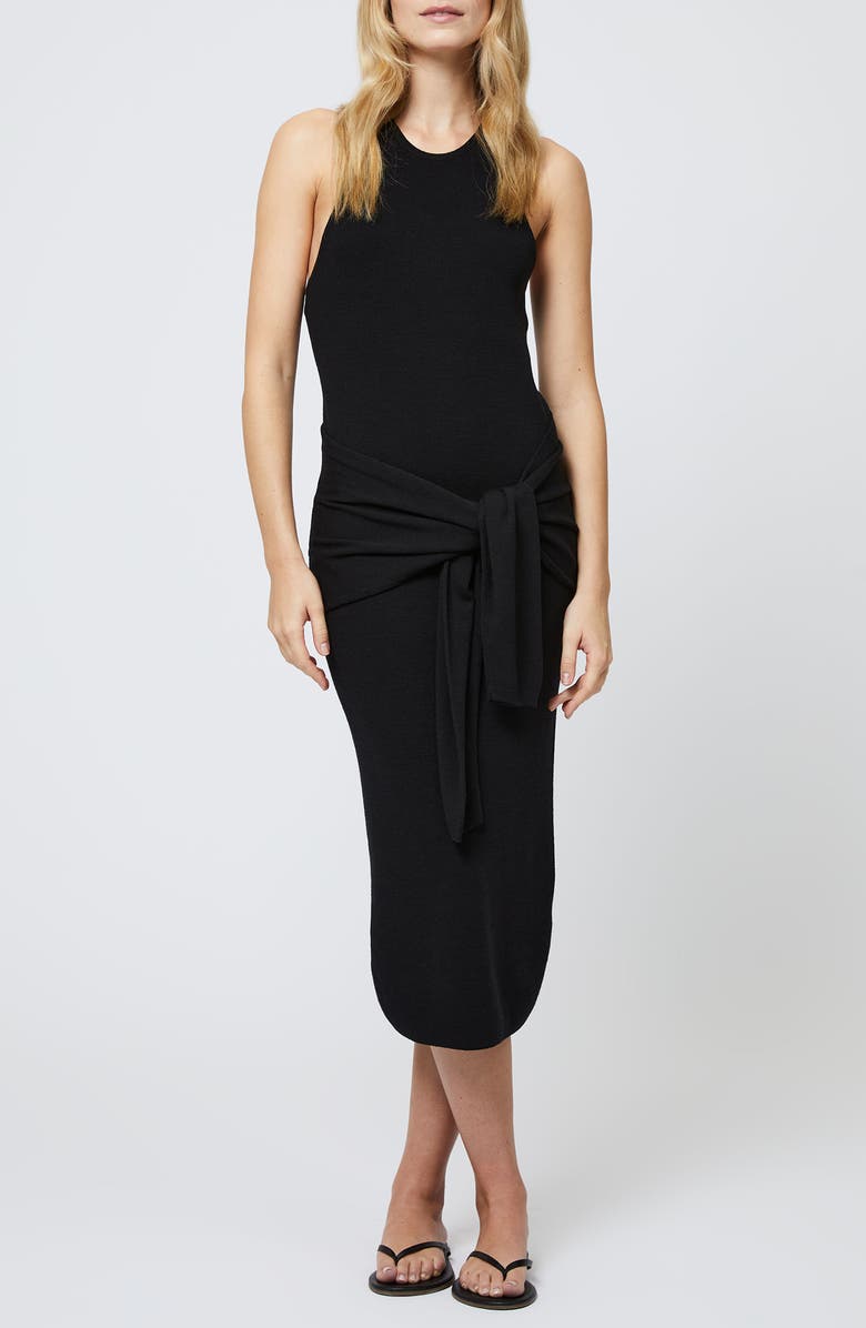 Cosysoft Tie Front Racerback Midi Dress