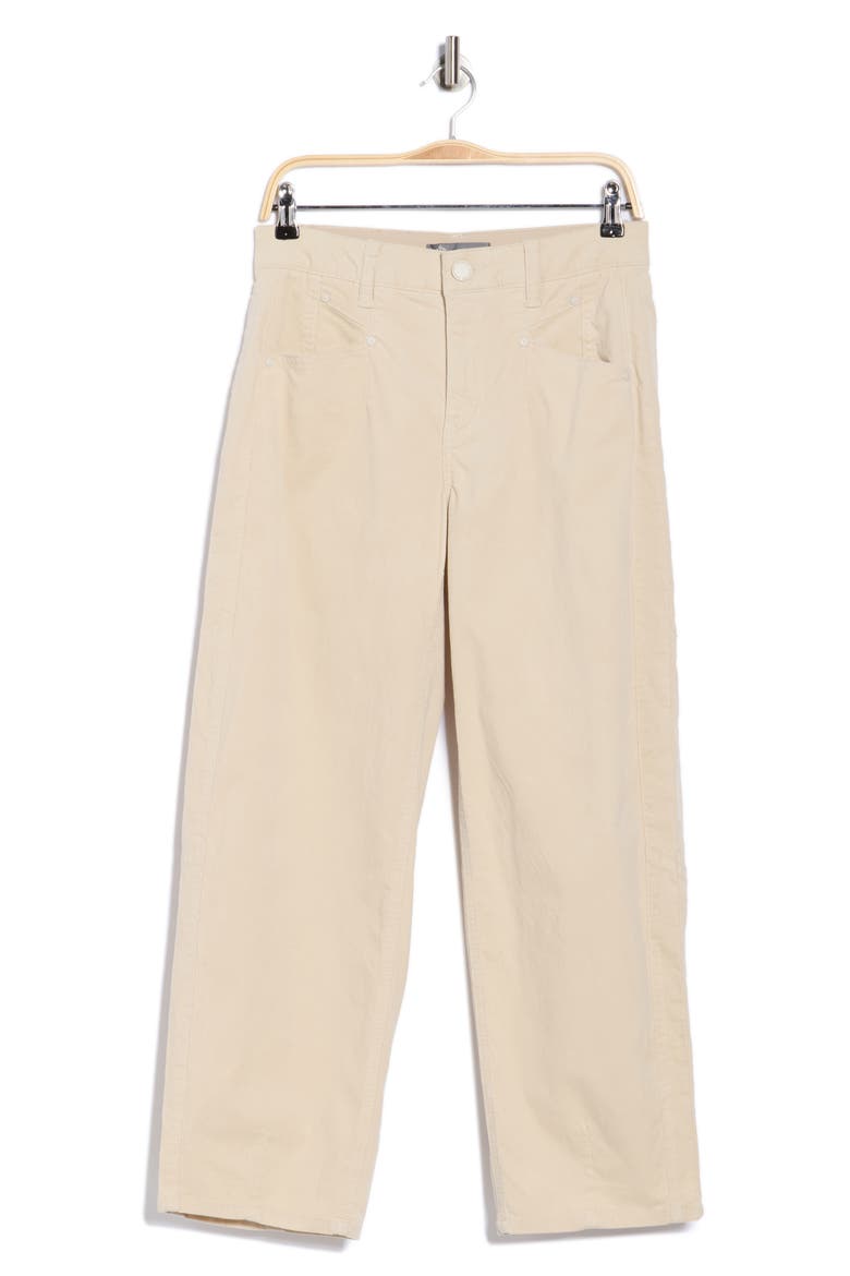 High Waist Barrel Leg Corduroy Pants, Alternate, color, BIRCH