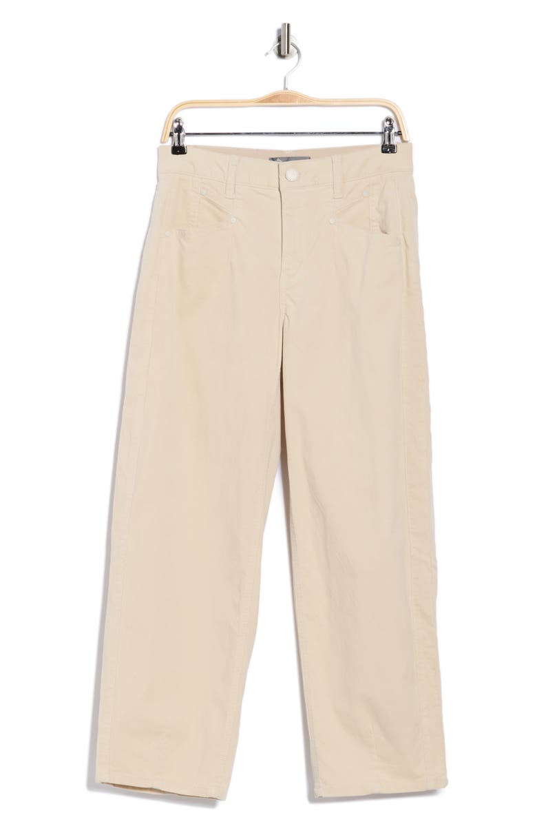 Democracy High Waist Barrel Leg Corduroy Pants, Alternate, color, Birch