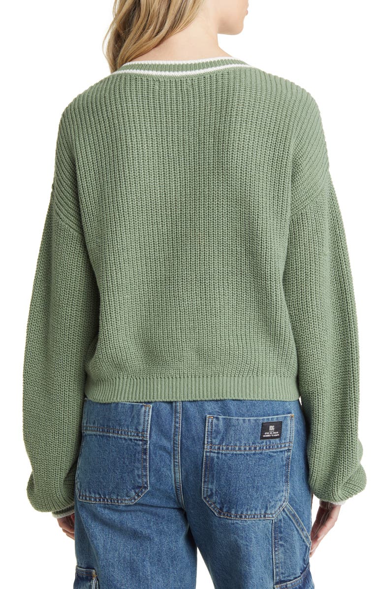 BP. Balloon Sleeve Cable Knit Sweater, Alternate, color, 