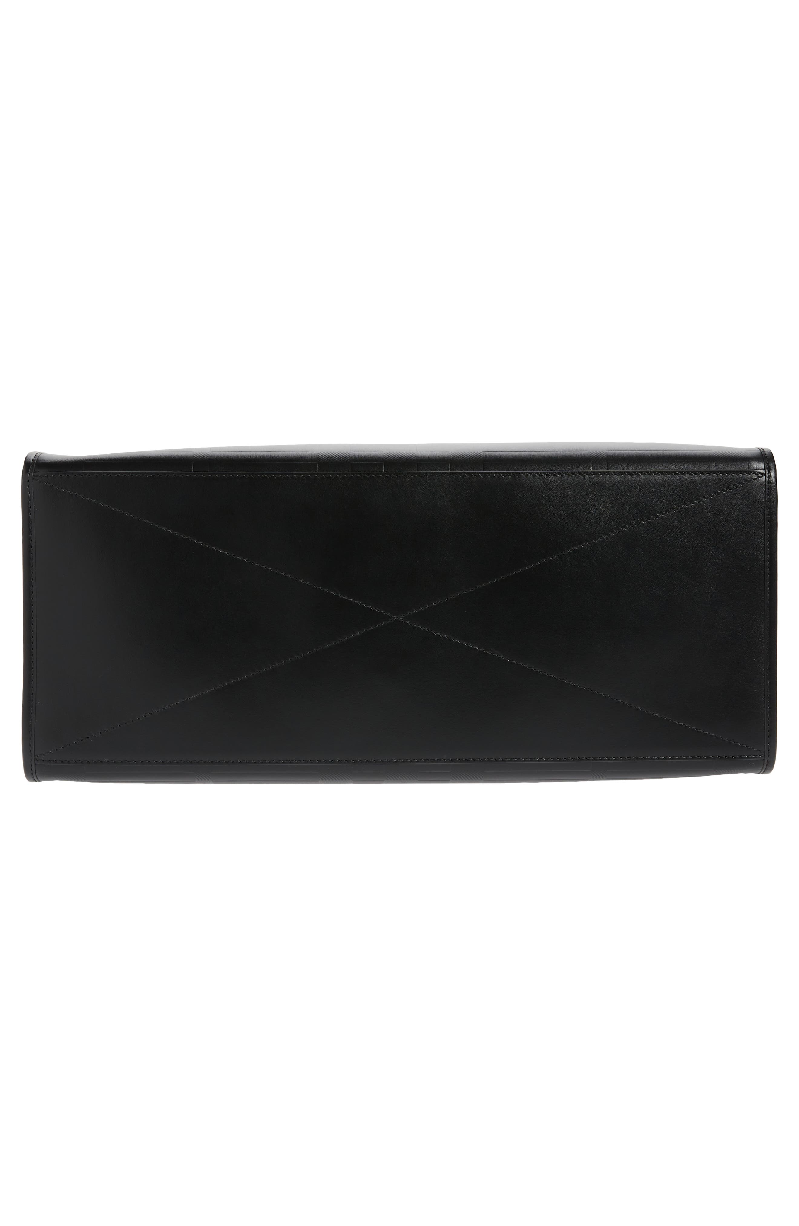 Burberry Denny Embossed Check Leather Tote, Alternate, color, 