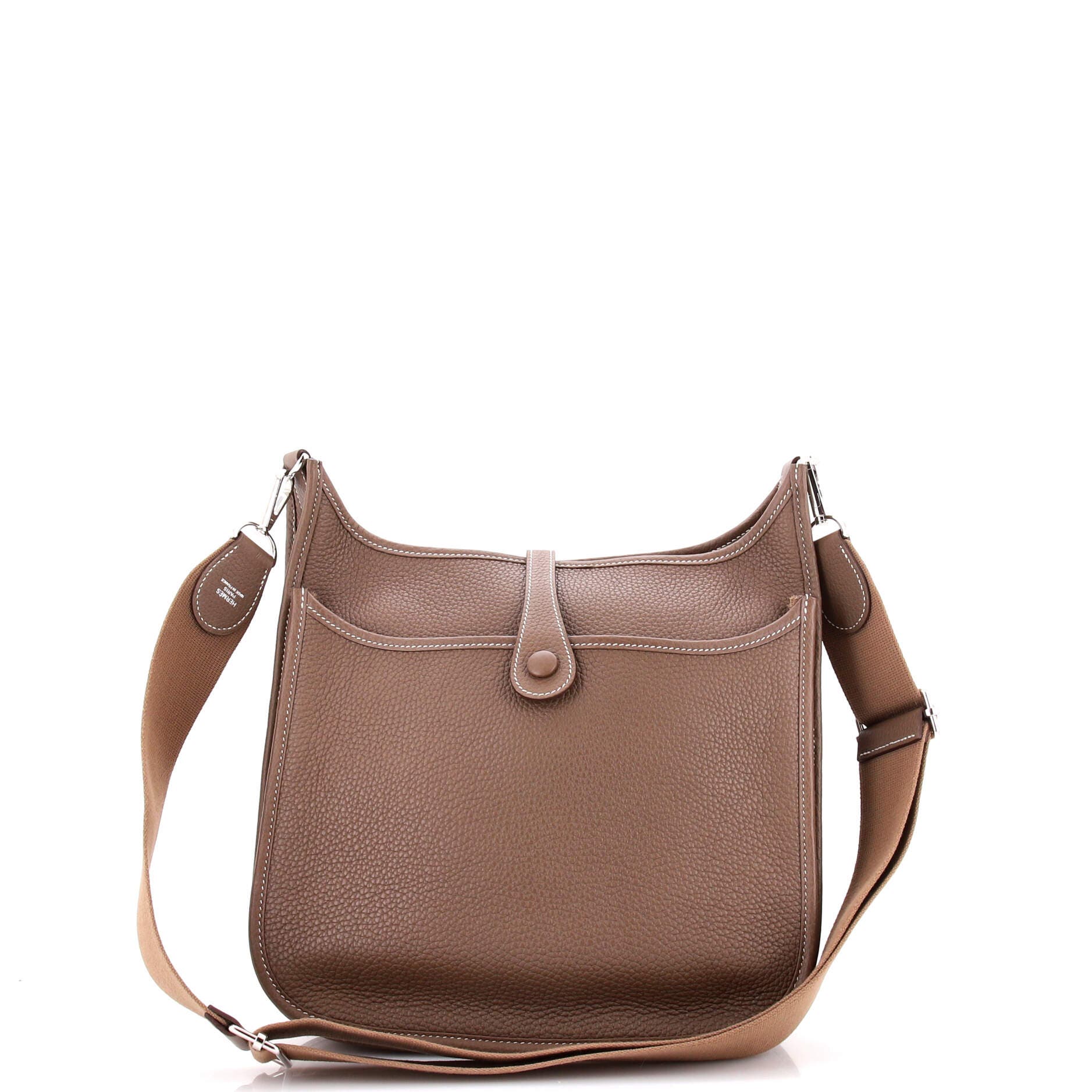 Pre-Owned Hermes Evelyne Bag Gen III Clemence PM, Alternate, color, Etoupe