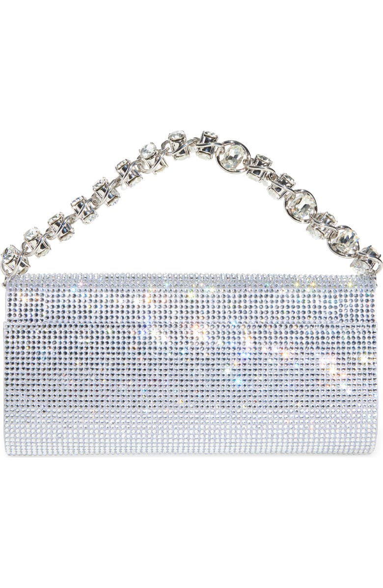 JUDITH LEIBER COUTURE Taylor Crystal Envelope Clutch, Alternate, color, Silver Rhine