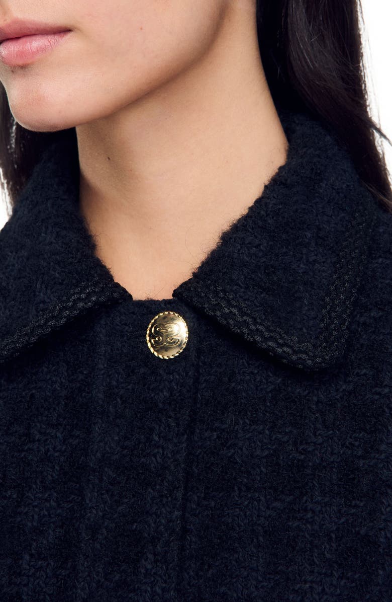 SANDRO Cropped tweed jacket, Alternate, color,