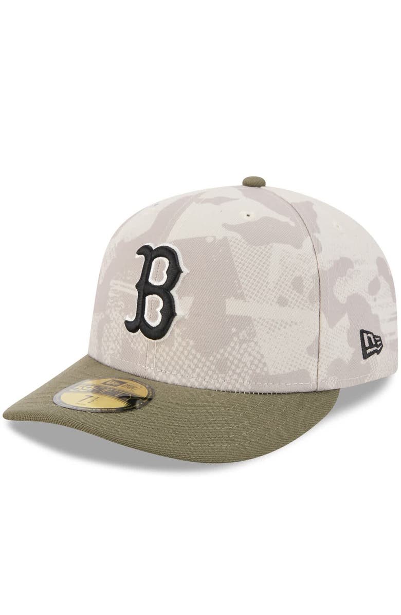 New Era Men's New Era Light Beige/Olive Boston Red Sox 2025 Armed Forces Day 59FIFTY Fitted Hat, Alternate, color, Light Beige