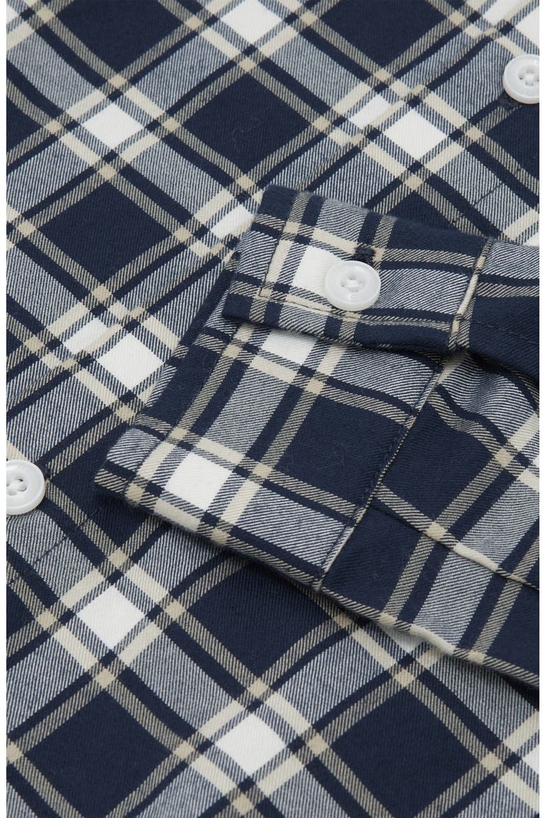 Kids' Bailes Plaid Button-Up Shirt, Alternate, color, NAVY BLUE