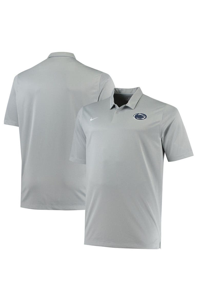 Men's Nike Heathered Gray Penn State Nittany Lions Big & Tall Performance Polo, Main, color, Gray