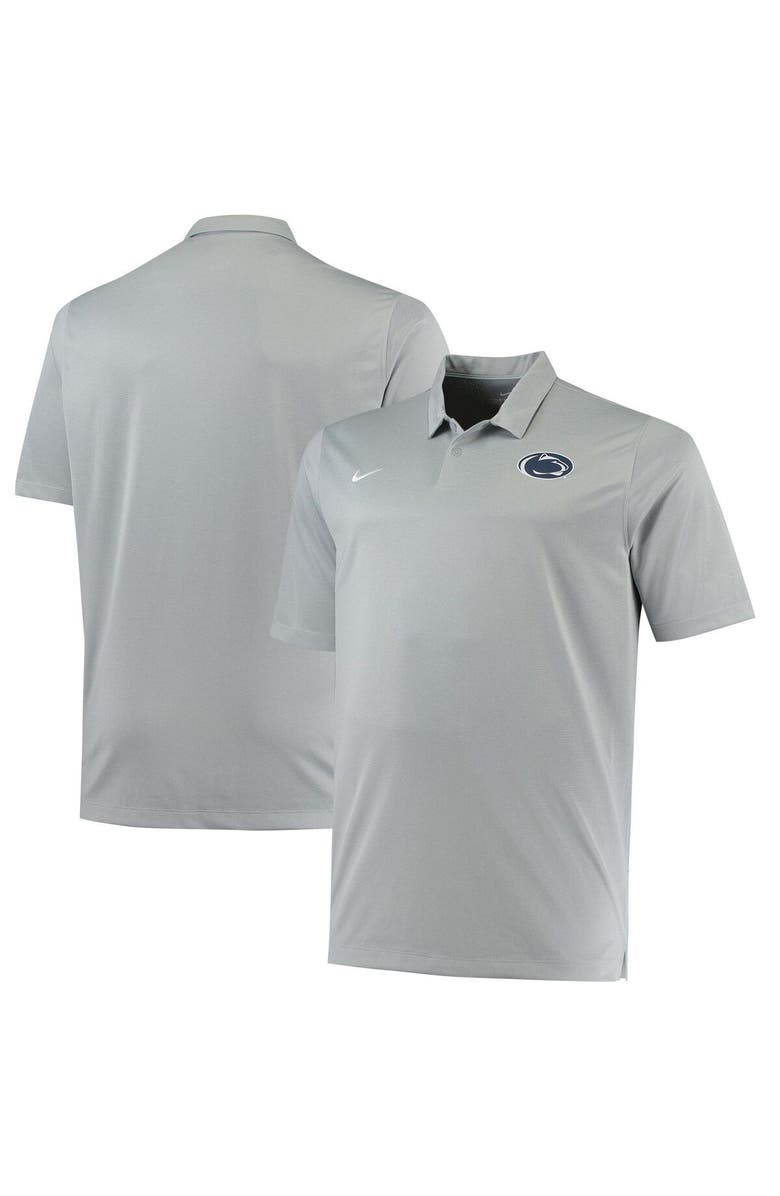 Nike Men's Nike Heathered Gray Penn State Nittany Lions Big & Tall Performance Polo, Main, color, 