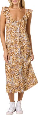 O'Neill Carrington Izabelle Floral Midi Dress