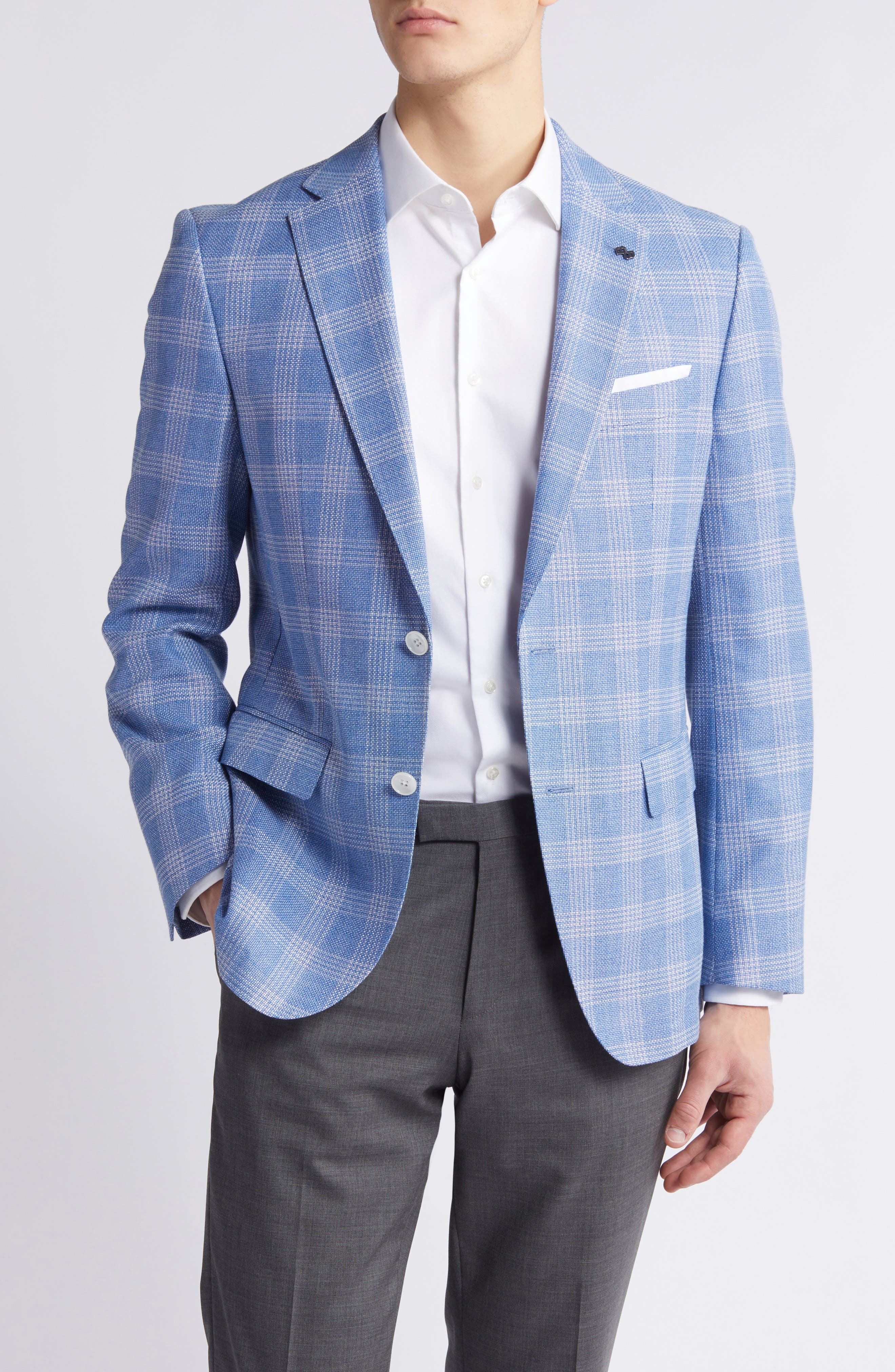 Hutson Check Wool & Cotton Blend Sport Coat