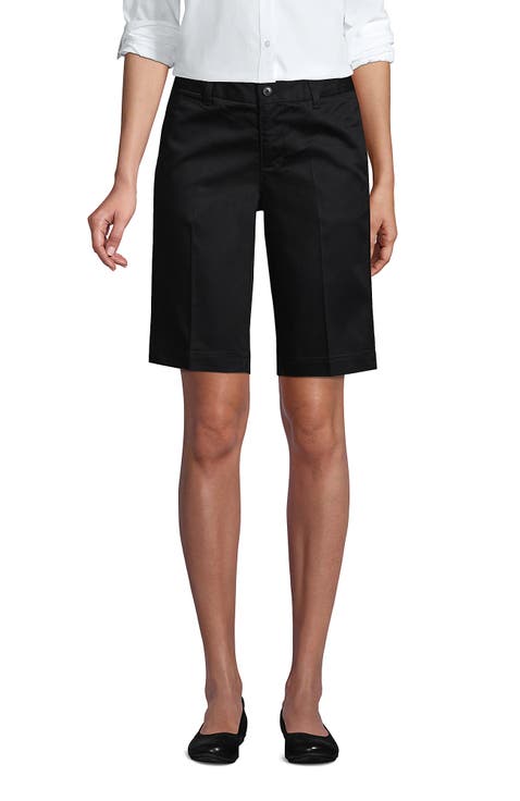 School Uniform Young  Plain Front Blend Chino Shorts