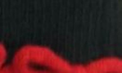 Portolano Bow Trim Scarf In Black