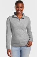 Lands' End Cashmere Quarter Zip Sweater