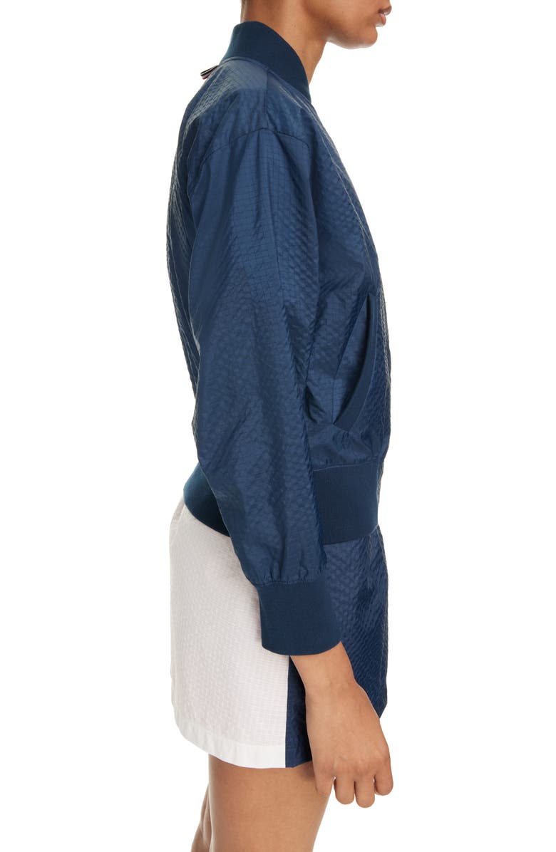 Thom Browne Dropped Shoulder Ripstop Bomber Jacket, Alternate, color, 