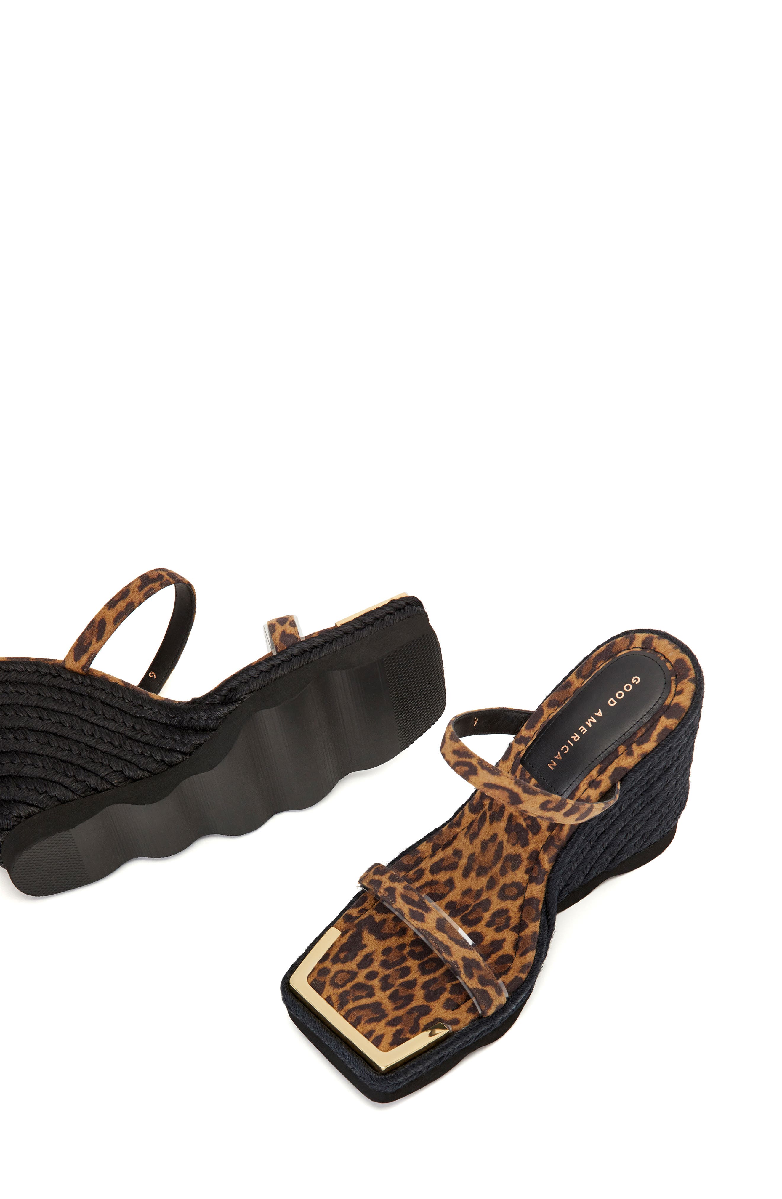 Good American Espadrille Wedge Sandal, Alternate, color, 