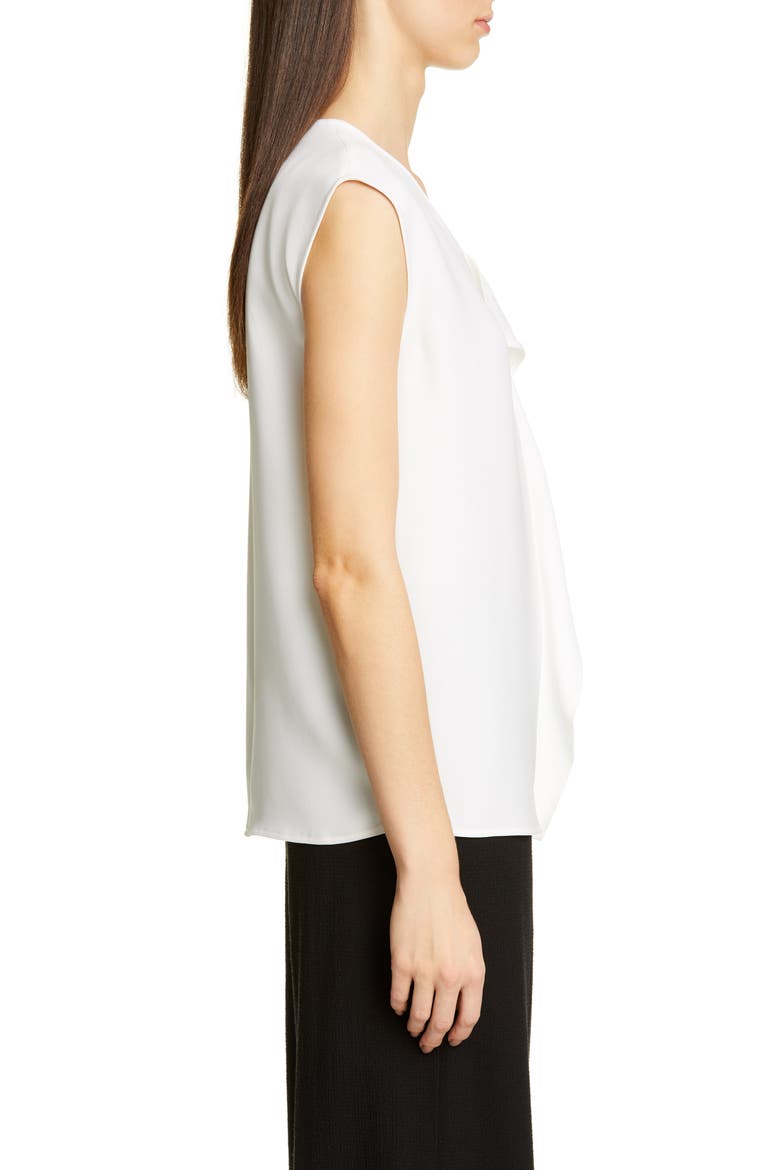 Solid Heavy Georgette Sleeveless Blouse, Alternate, color, WHITE