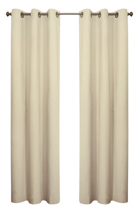 Set of 2 Cotton Curtain Panels