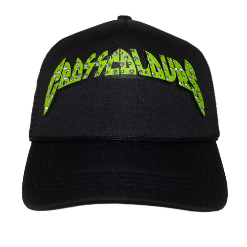 Cross Colours Studded Rock of Ages Trucker Hat in Black 