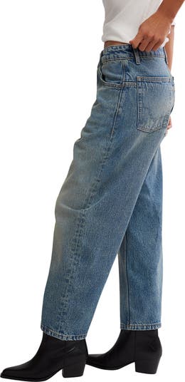 Deep Trance Low Rise Barrel Leg Jeans