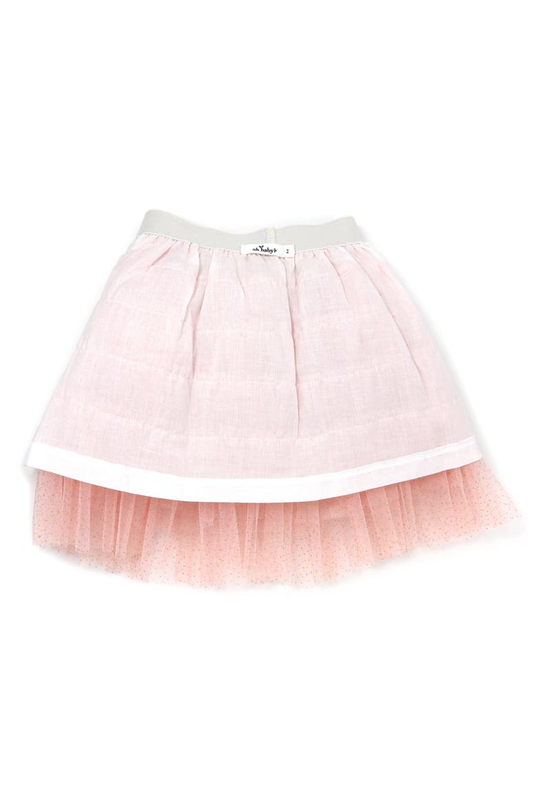 Gold Band Layered Frill Tutu Skirt, Alternate, color, Pale Pink/Gold