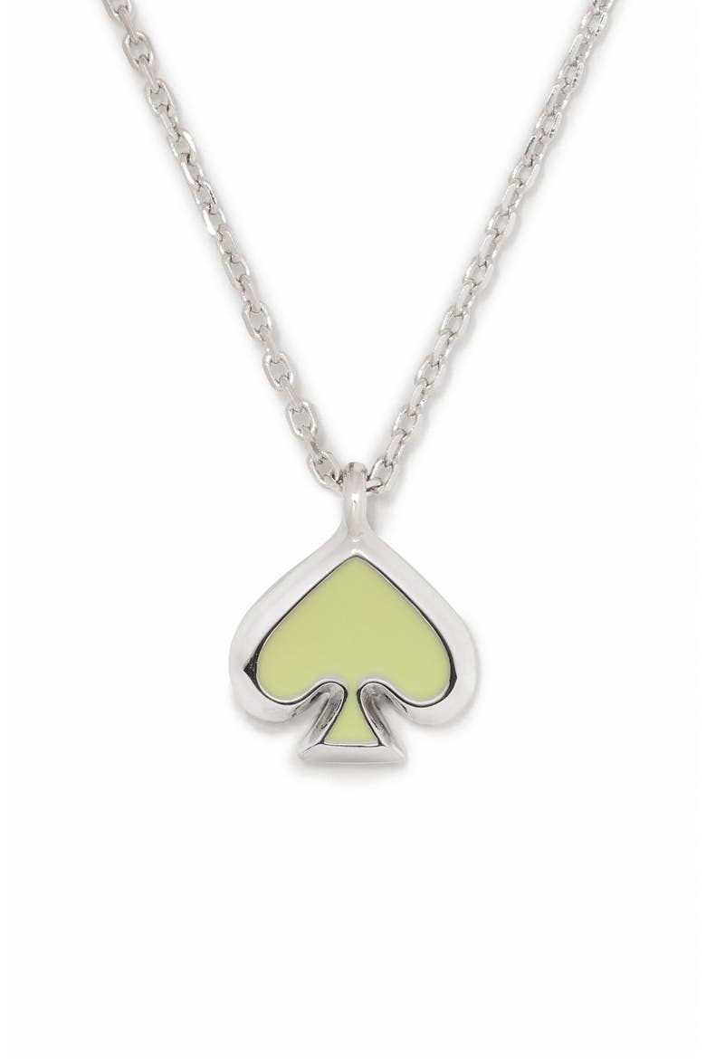 mini spade pendant necklace, Main, color, BOSC PEAR/ SILVER