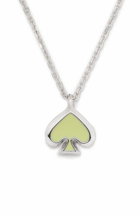 mini spade pendant necklace