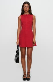 Princess Polly Dollie Linen Blend Button-Up Minidress