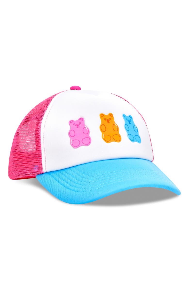 Iscream Kids' Jelly Bear Trucker Hat, Alternate, color, Pink Multi