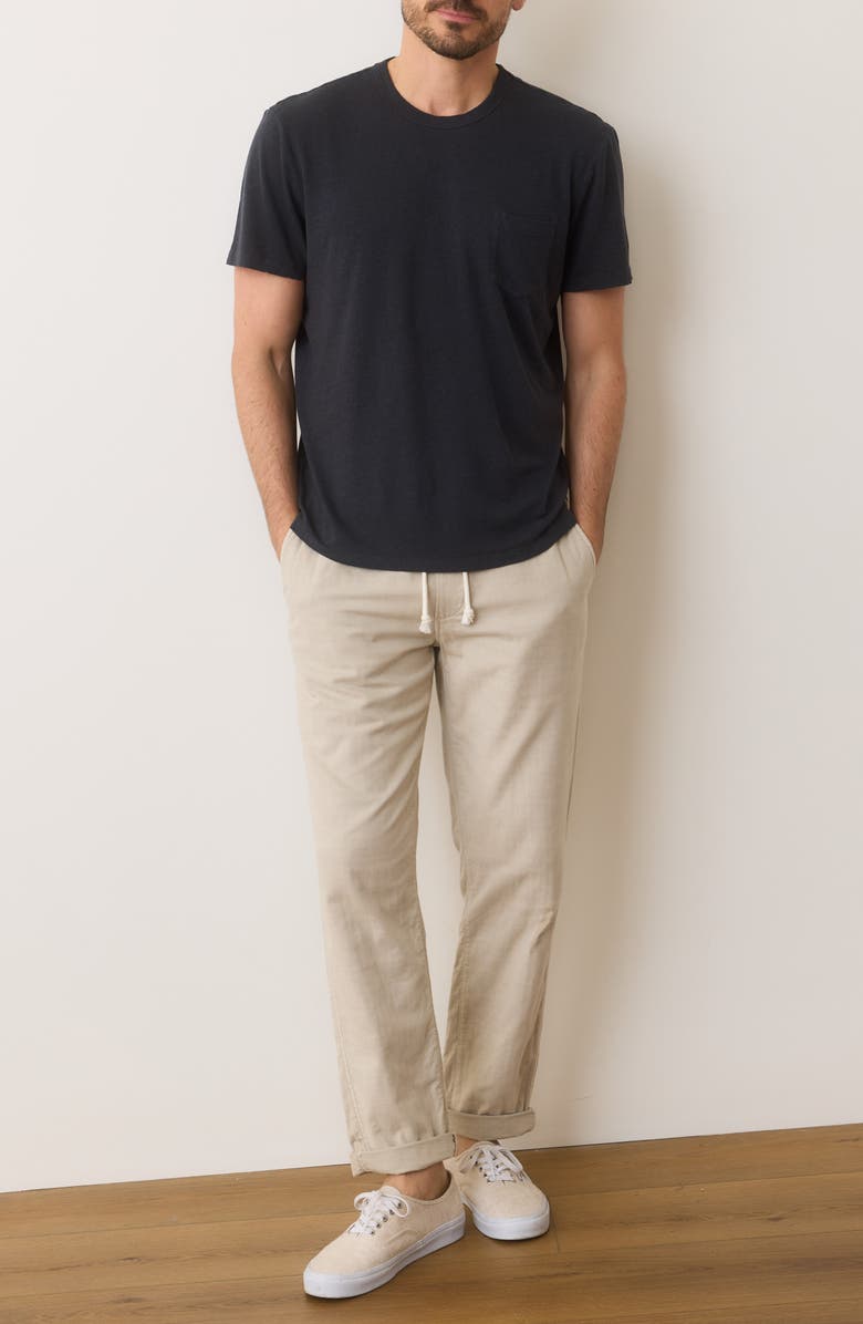 Marine Layer Relaxed Fit Hemp & Cotton T-Shirt, Alternate, color, Faded Black