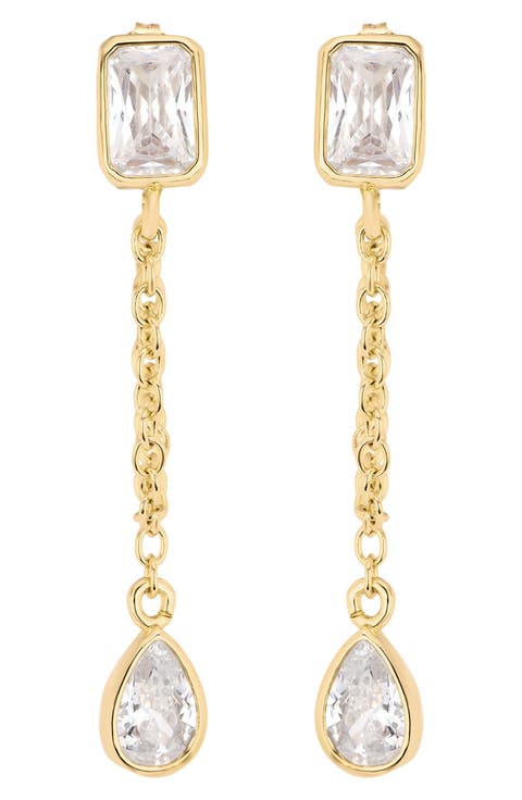The Mixed Cut Duo Chain Drop Earrings