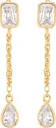ATHRA LUXE Modern Muse CZ Chain Drop Earrings