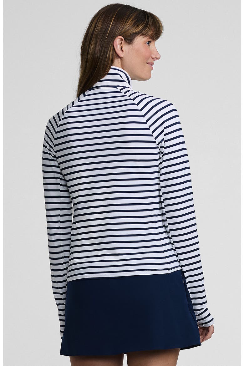 Long Sleeve Rash Guard Cover-up UPF 50, Alternate, color, White/Deep Sea Navy Stripe