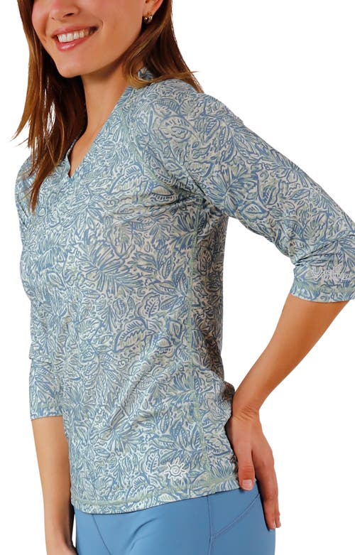 Uv Skinz V-neck Sun & Swim Shirt In Green