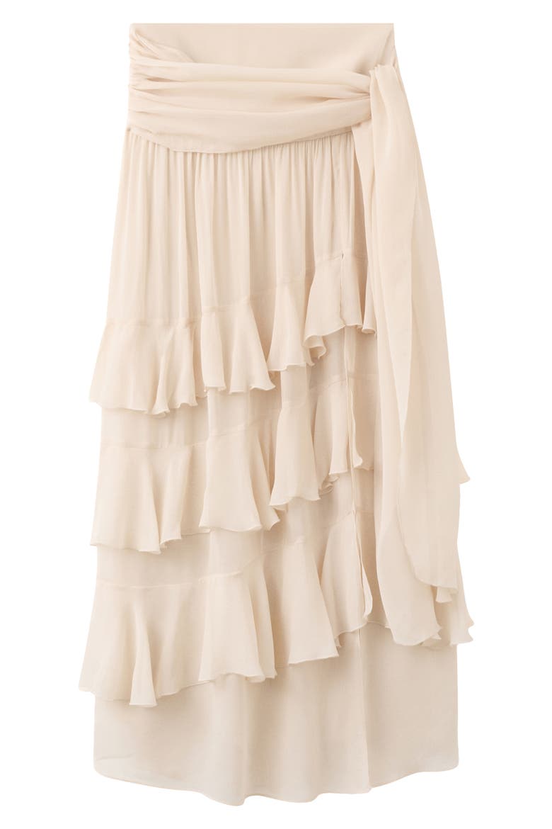 Tiered Maxi Skirt, Main, color, ECRU
