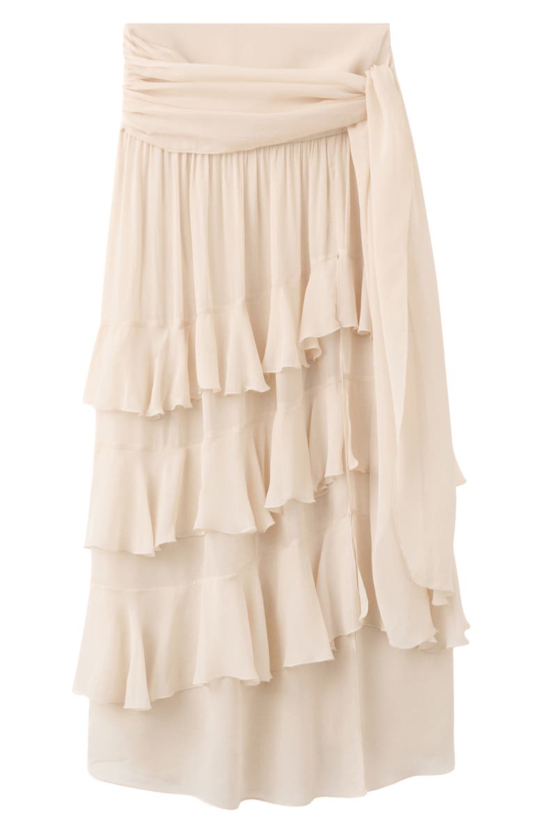 MANGO Tiered Maxi Skirt, Main, color,