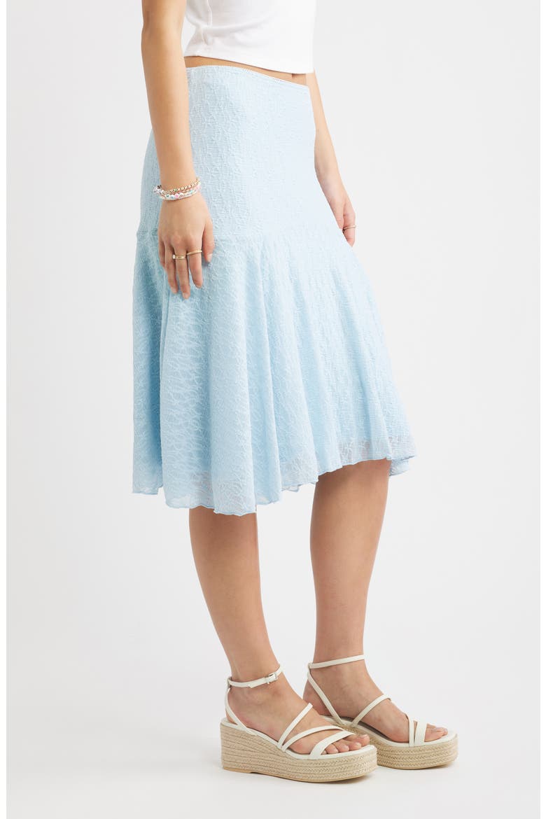 Lace Handkerchief Midi Skirt, Alternate, color, BLUE SKYRIDE