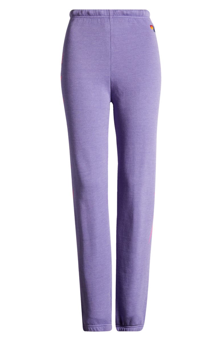 Aviator Nation Bolt 4 Sweatpants, Alternate, color, Lavender/ Neon Pink