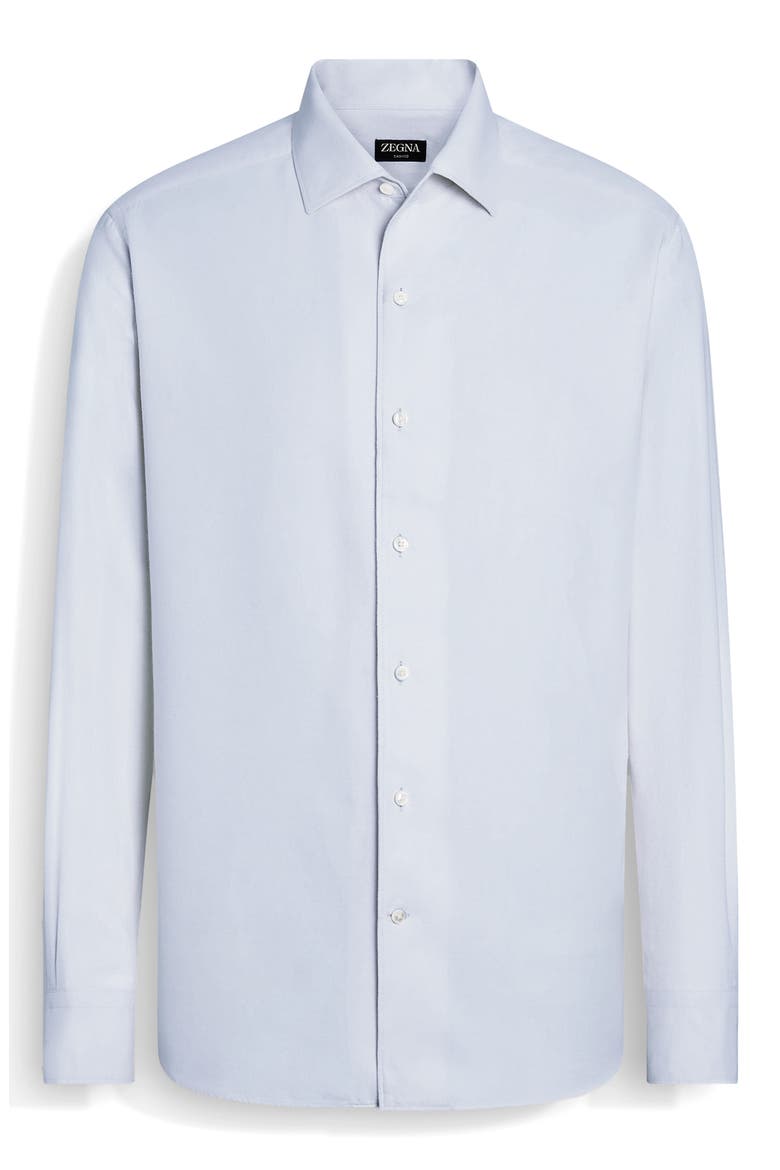 Cashco Cashmere & Cotton Button-Down Shirt, Alternate, color, LIGHT BLUE