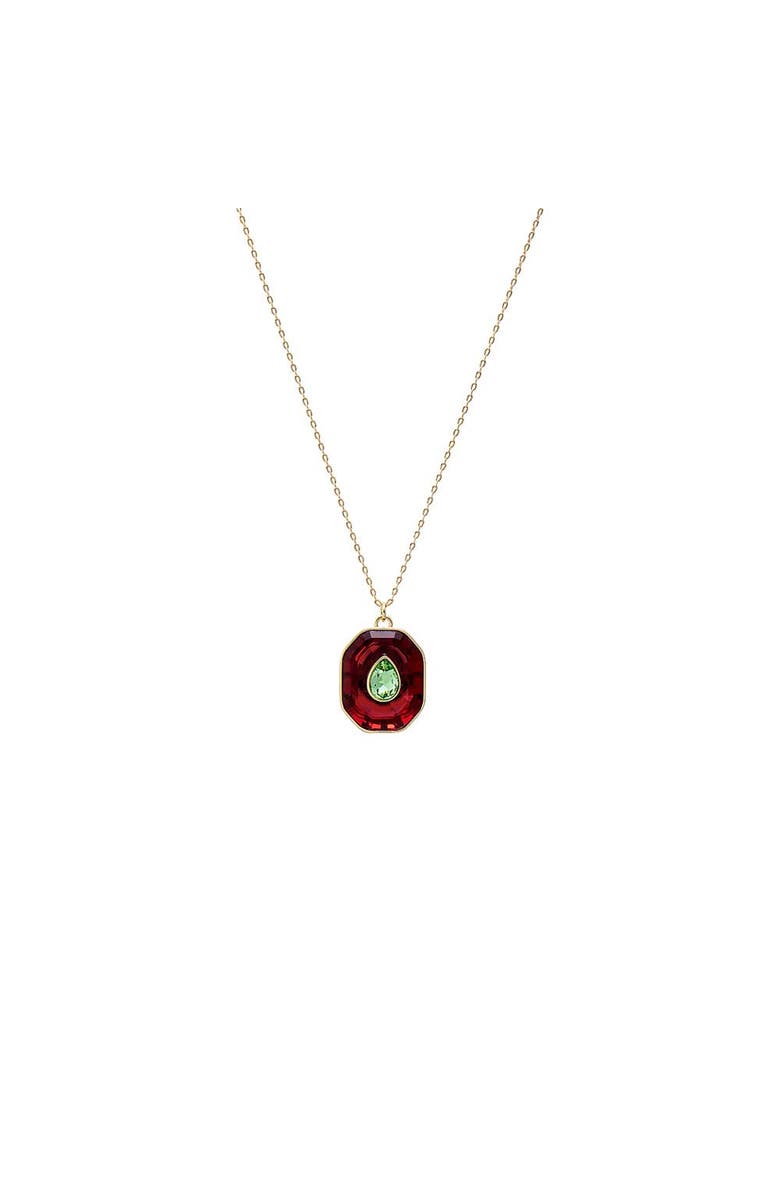 BY ADINA EDEN Fancy Octagon Pear Pendant Necklace, Main, color, Ruby Red