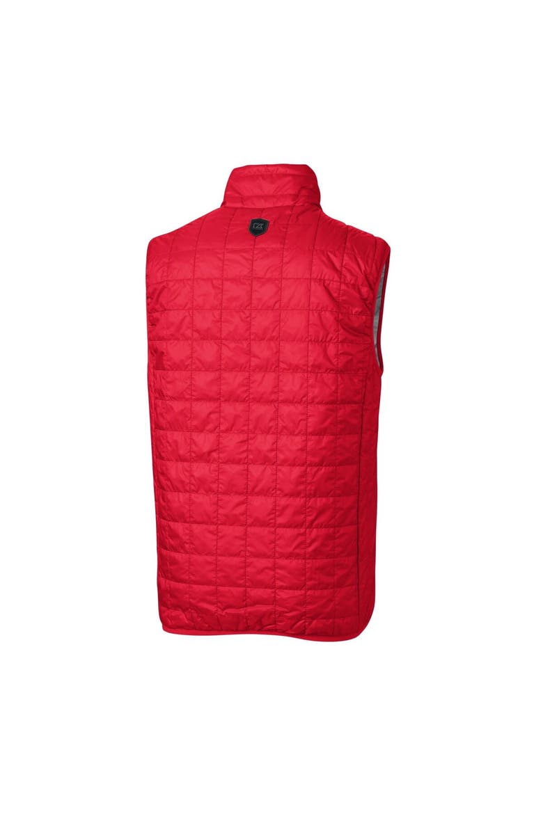 Men's Cutter & Buck  Red PGA TOUR Volunteers Big & Tall Rainier PrimaLoft Eco Insulated Full-Zip Puffer Vest, Alternate, color, Red