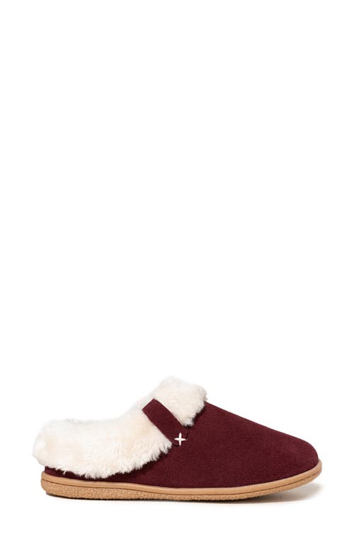Minnetonka Camp Collar Faux Fur Scuff Slipper In Animal Print