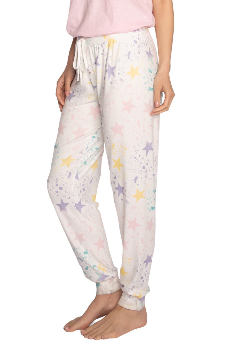 PJ Salvage Star Splat Brushed Banded Pajama Pants, Alternate, color,
