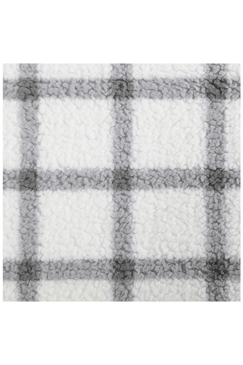 Bunkhouse Plaid Faux Shearling Throw Blanket, Alternate, color, GREY