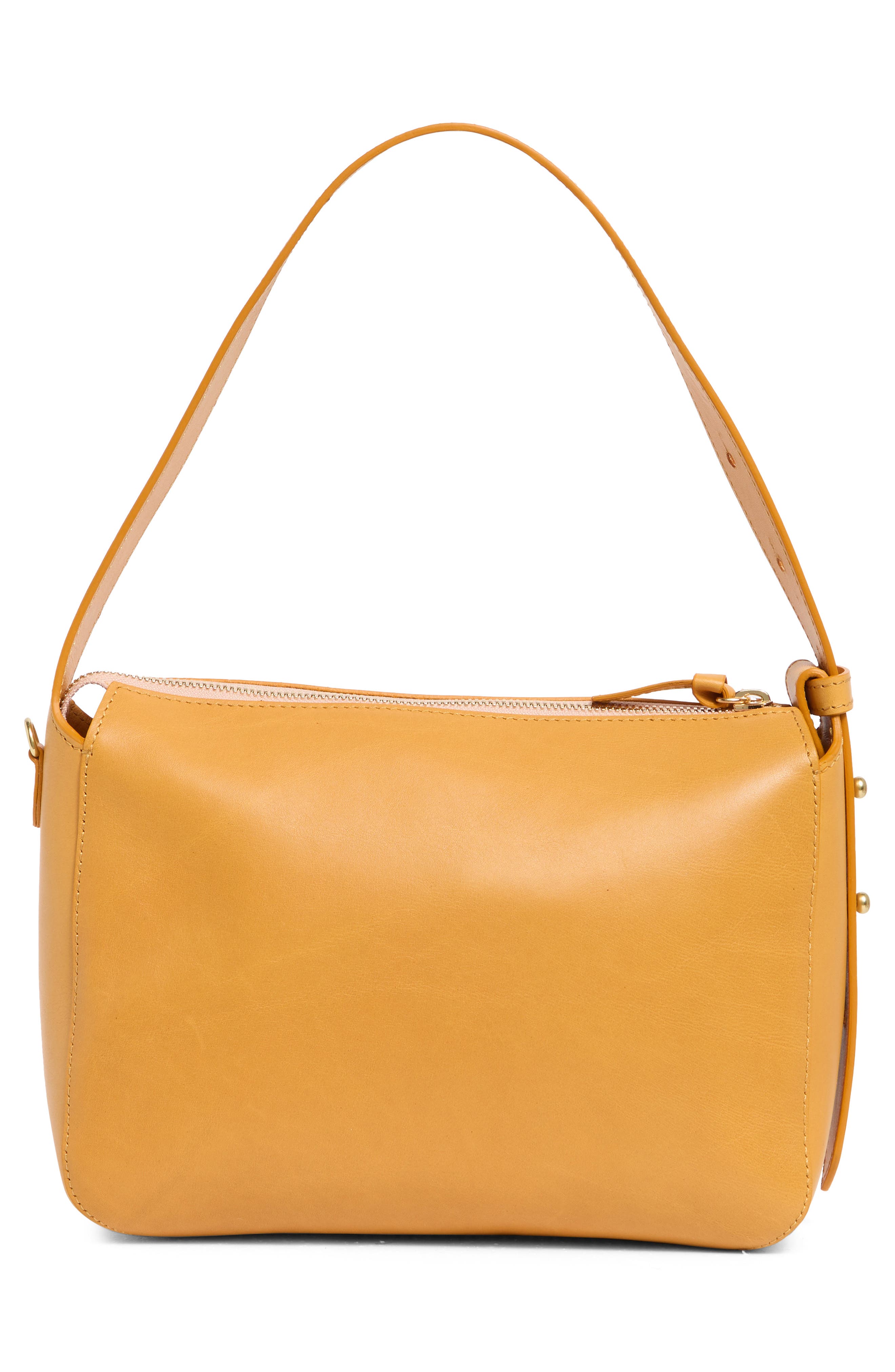 Clare V. Fleurine Leather Shoulder Bag, Alternate, color, Butterscotch - Naturelle