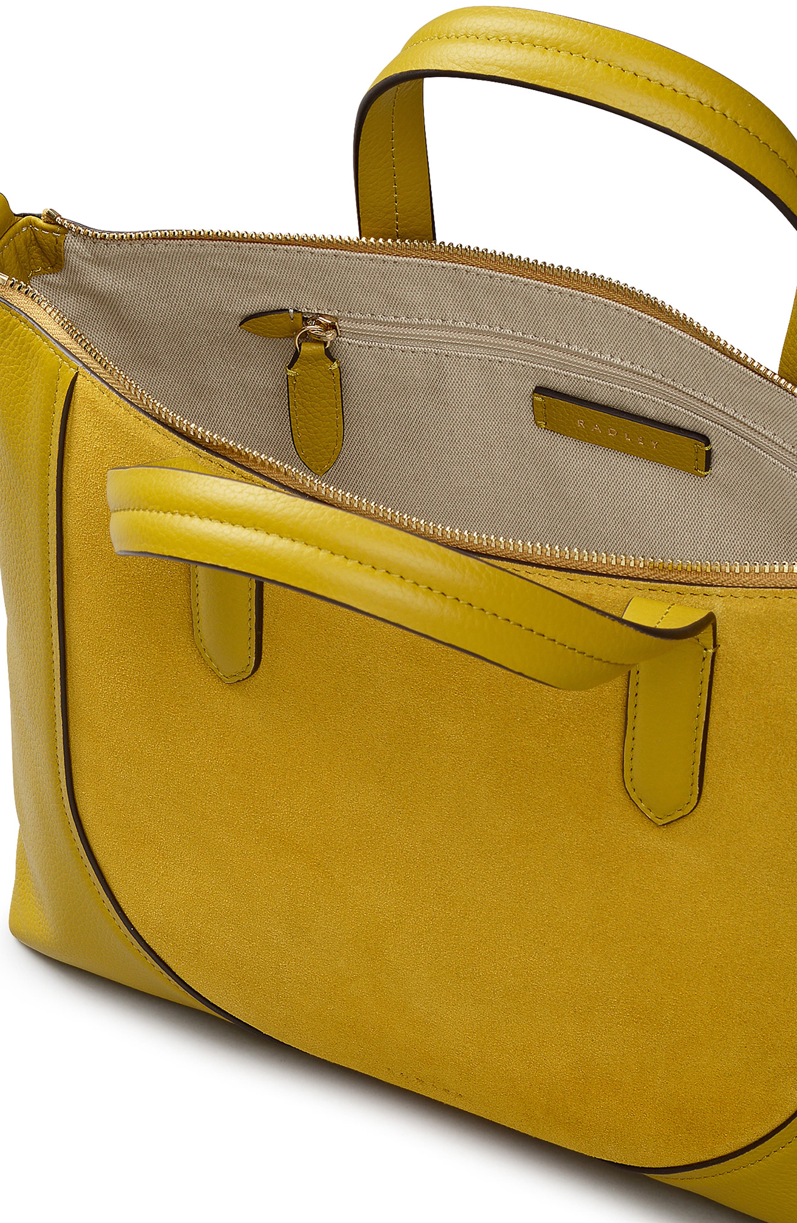 Radley Wood Park Suede Medium Crossbody Bag, Alternate, color, Ochre