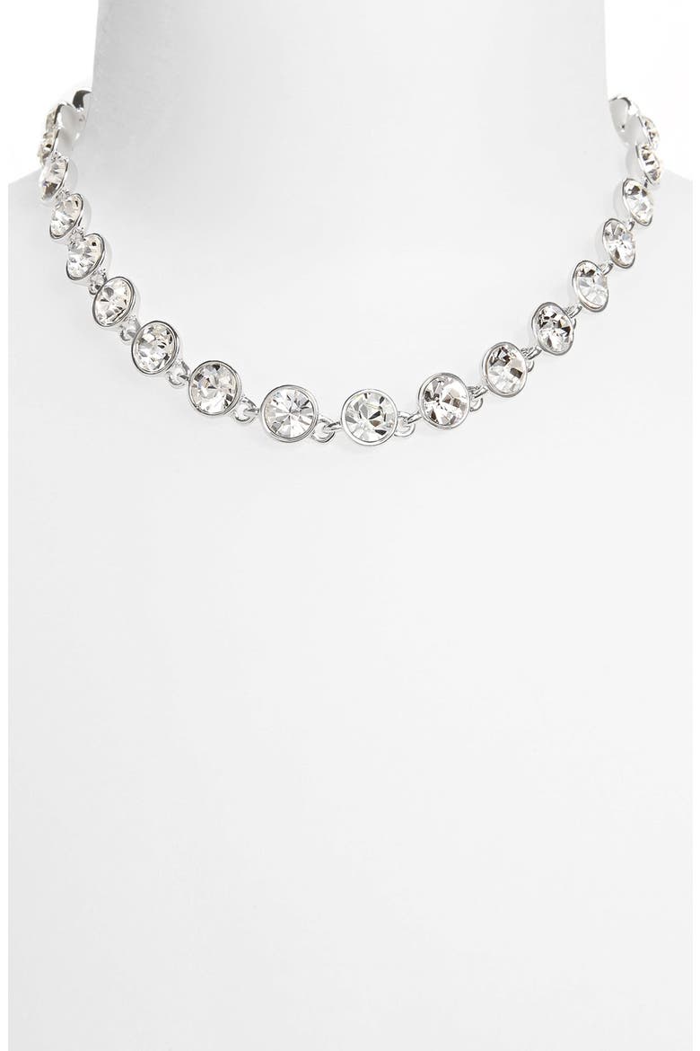 Crystal Station Collar Necklace (Nordstrom Exclusive), Main, color, RHODIUM/ CRYSTAL