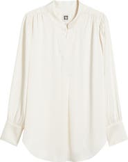Anne Klein Textured Crepe Long Sleeve Top