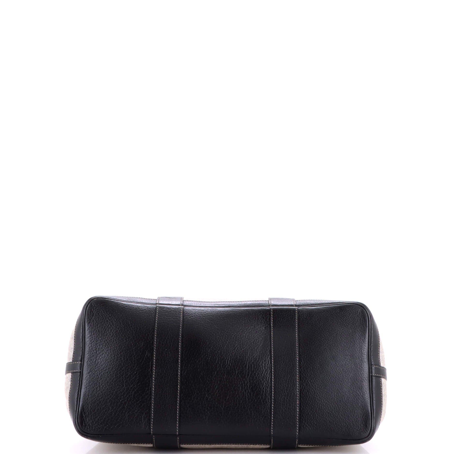 Pre-Owned Hermes Garden Party Tote Toile and Leather 36, Alternate, color, Noir