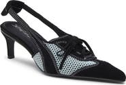 Jeffrey Campbell Laces Leather Slingback Pump
