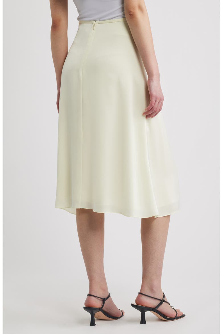 Satin Midi Skirt, Alternate, color, LEMONGRASS